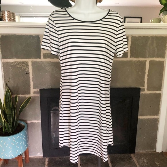 OURS | Striped Dress T-Shirt Short Sleeve White S - Picture 2 of 7